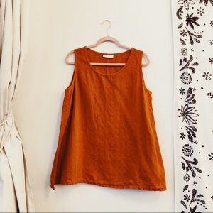 bryn Walker Tops - bryn Walker Orange Linen Tank bryn Walker Tops - bryn Walker Orange Linen Tank